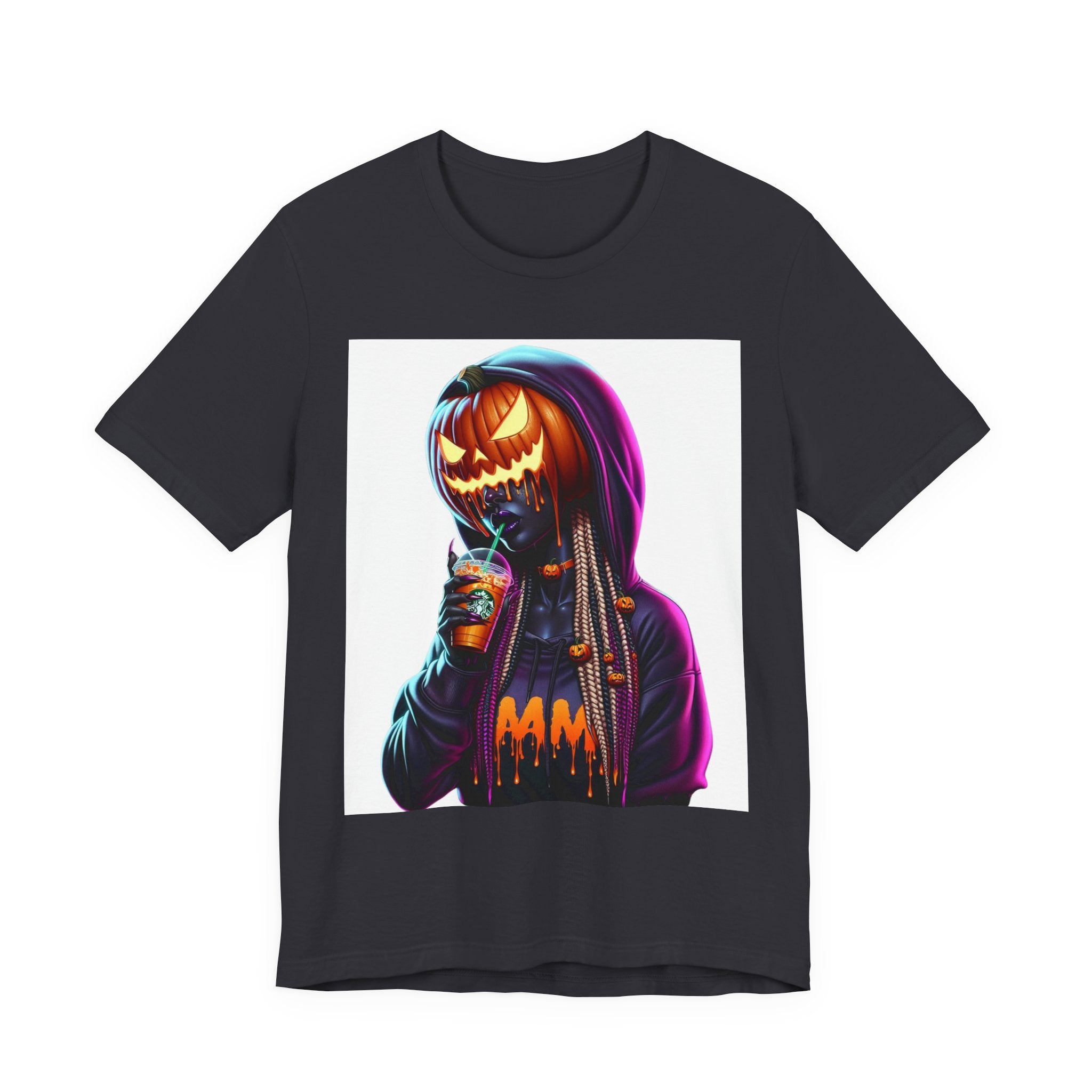 Pumpkin Head Glam Halloween Graphic Tee – Unisex Streetwear T-Shirt