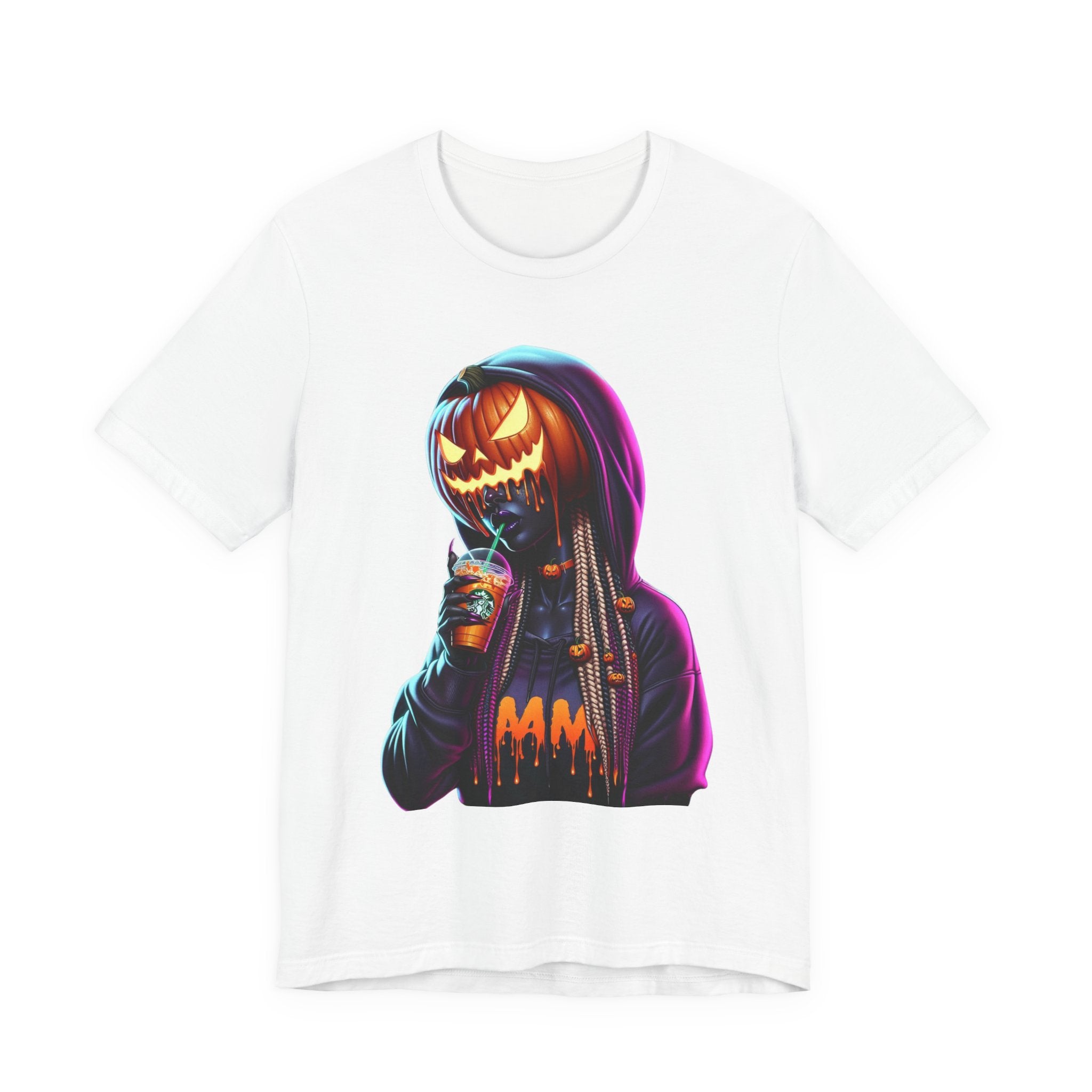 Pumpkin Head Glam Halloween Graphic Tee – Unisex Streetwear T-Shirt