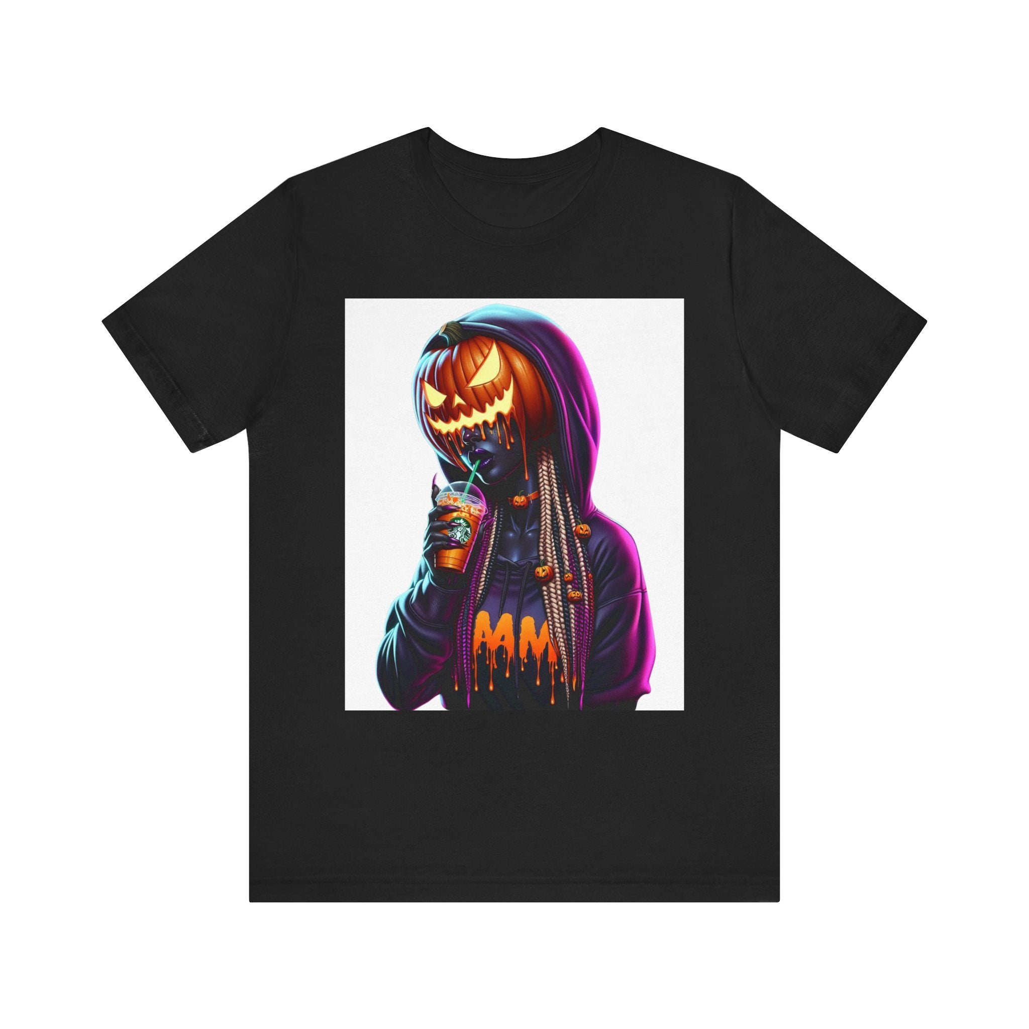 Pumpkin Head Glam Halloween Graphic Tee – Unisex Streetwear T-Shirt