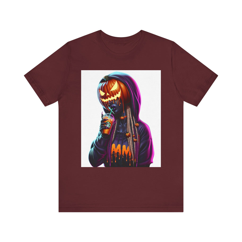 Pumpkin Head Glam Halloween Graphic Tee – Unisex Streetwear T-Shirt