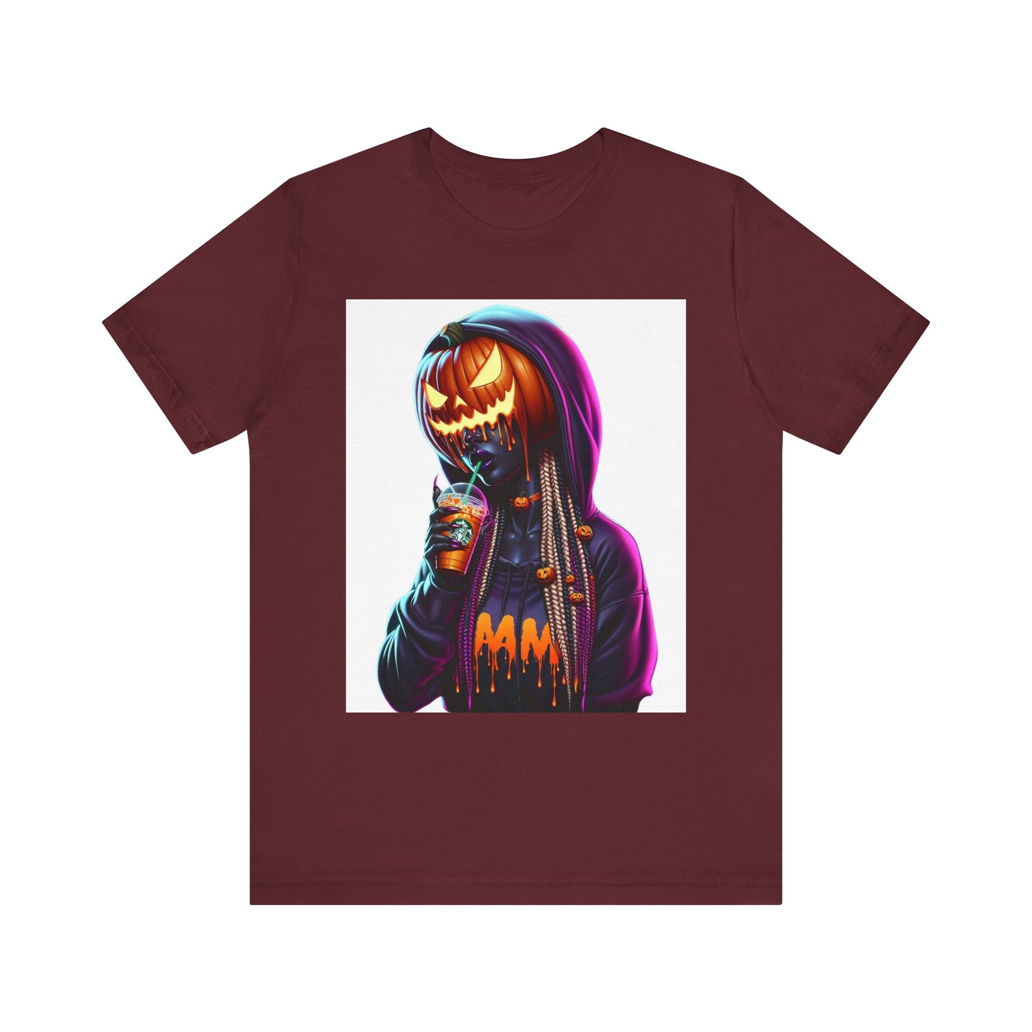 Pumpkin Head Glam Halloween Graphic Tee – Unisex Streetwear T-Shirt