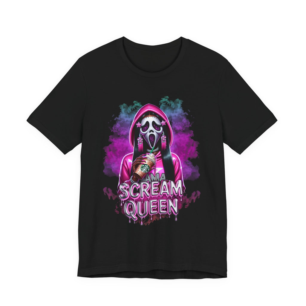 Scream Queen Horror Graphic Tee – Neon Pink Hoodie Halloween Unisex T-Shirt