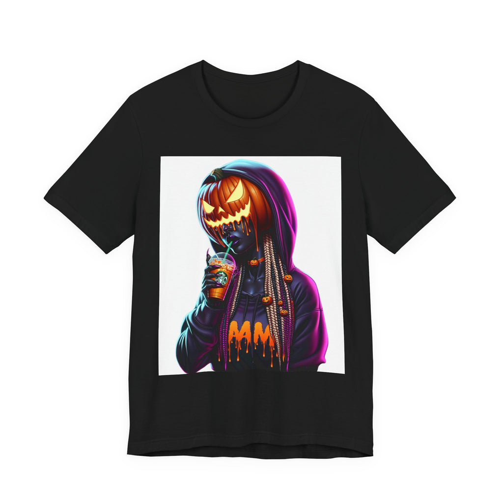 Pumpkin Head Glam Halloween Graphic Tee – Unisex Streetwear T-Shirt