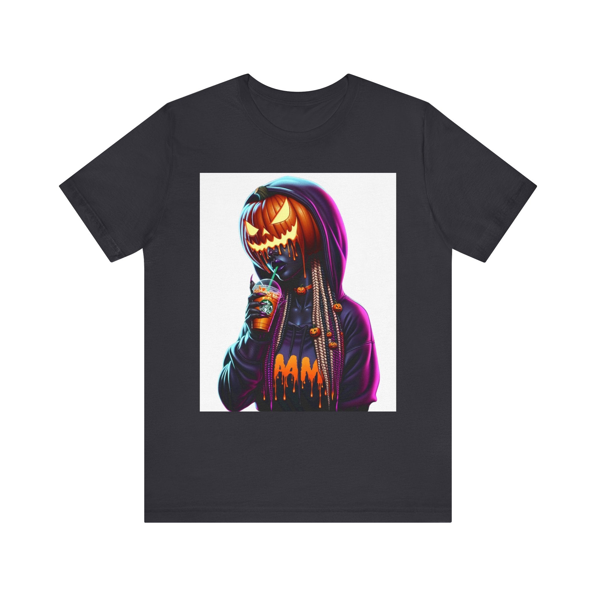 Pumpkin Head Glam Halloween Graphic Tee – Unisex Streetwear T-Shirt