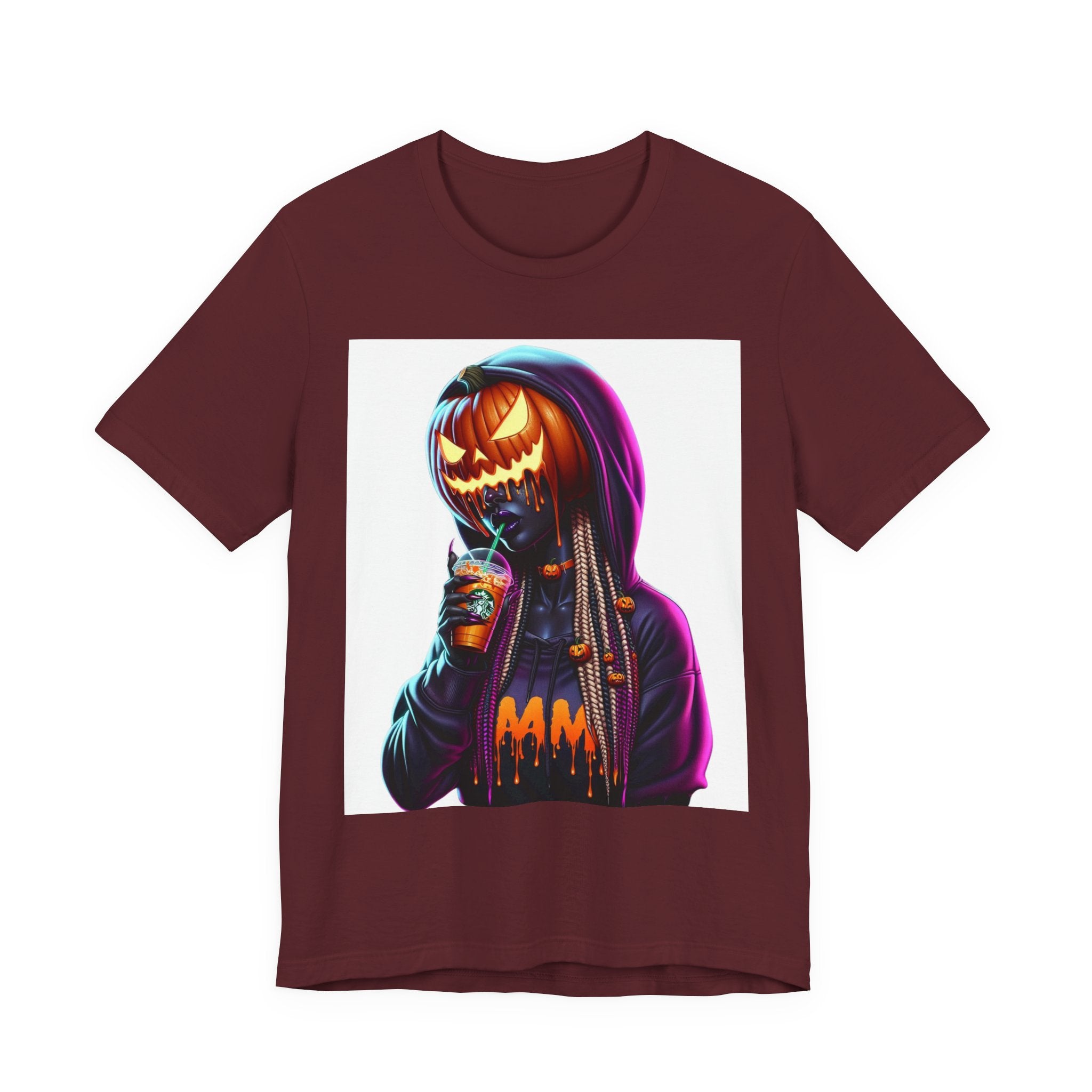 Pumpkin Head Glam Halloween Graphic Tee – Unisex Streetwear T-Shirt
