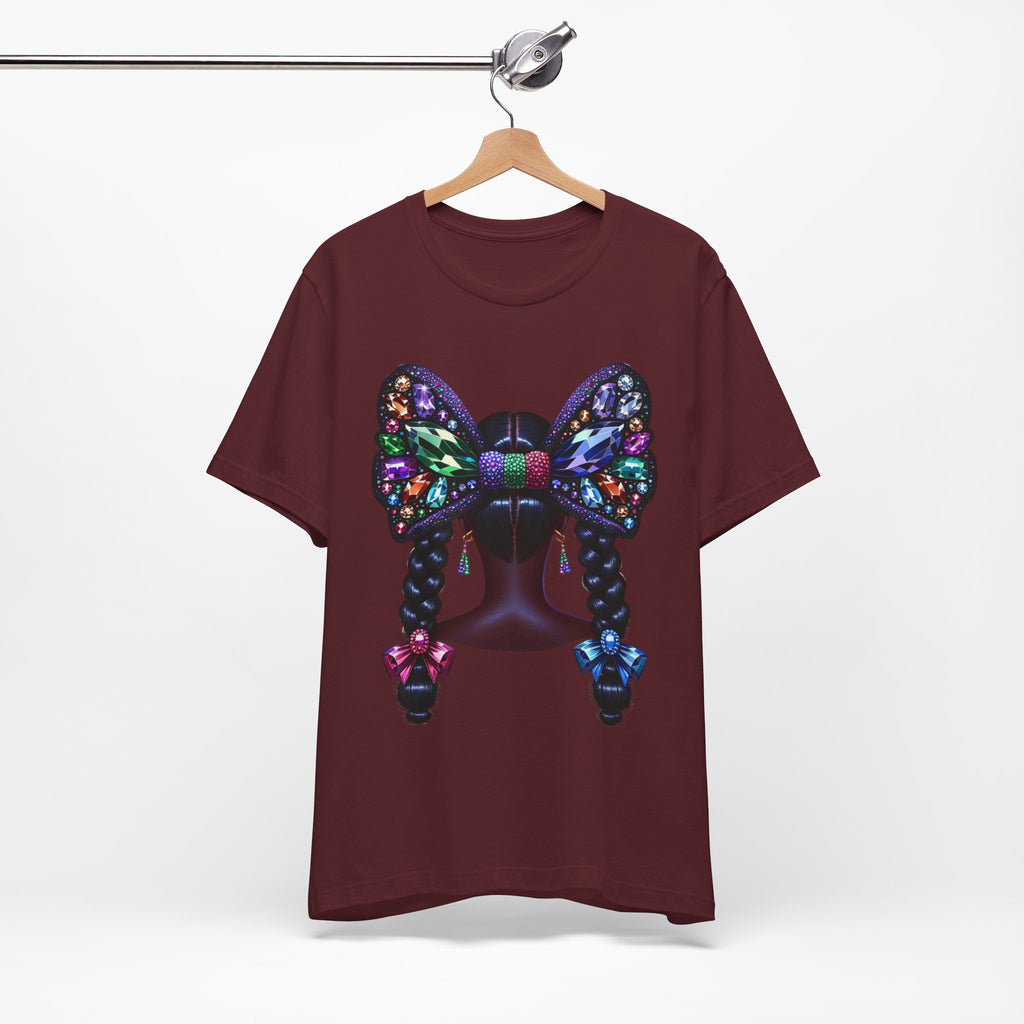 Butterfly Bow Beauty Tee – Black Girl Magic Graphic Shirt