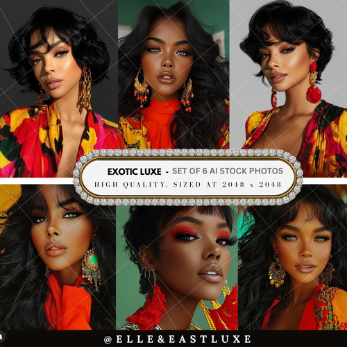 Exotic Luxe – AI Stock Photo Set (6 Images)